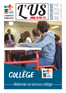 Spécial collège – Supplément de l'US n°824