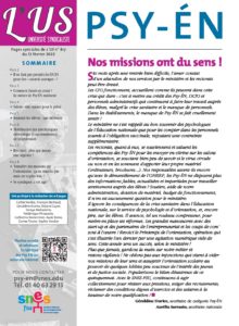 PSY-ÉN – Supplément de l'US n°817 du 12 février 2022