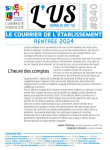 Le courrier de l'établissement : rentrée 2024