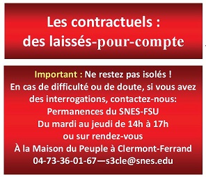 Spécial non-titulaires : Les contractuels, des laissés-pour-compte !