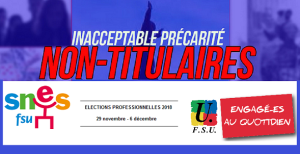 Contractuels enseignants : déclaration de la FSU à la CCP du 16 OCTOBRE 2016