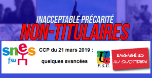 CCP non titulaires du 21 mars, quelques avancées