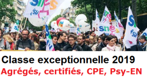 Accès à la classe exceptionnelle au 1er septembre 2019