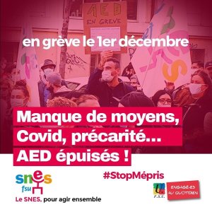 AED : toutes et tous en grève mardi 1er décembre