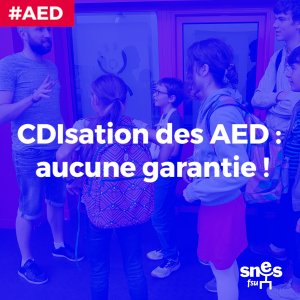 Un CDI pour les AEd : pas à n'importe quel prix !