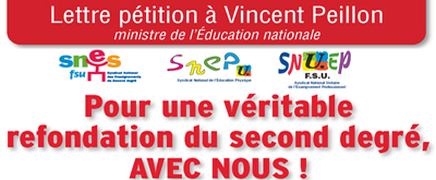 Signez, faites signer la lettre pétition du SNES-FSU !