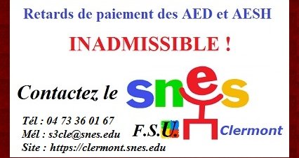 Retards de paiement des AED / AESH : INADMISSIBLE !