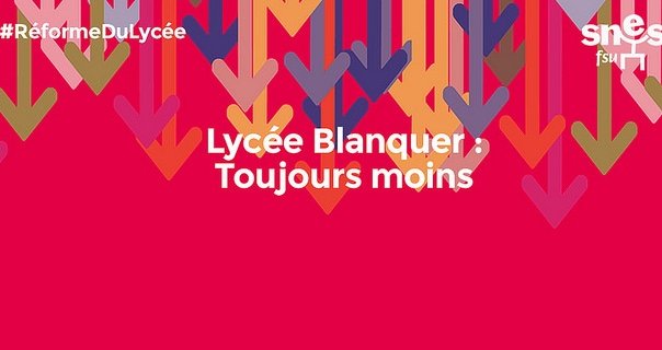 Lycée Blanquer : se réunir au plus vite dans les établissements !