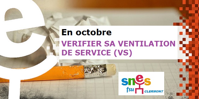 En octobre, vérifier sa ventilation de service (VS)