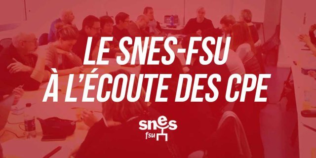 Avancement d'échelon des CPE : déclaration des élus SNES-FSU