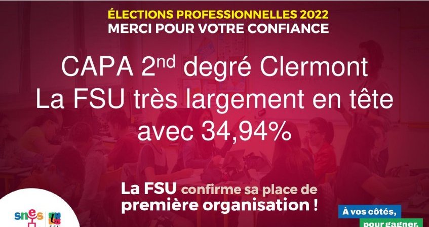 Installation de la CAPA Second degré : les syndicats de la FSU offensifs !