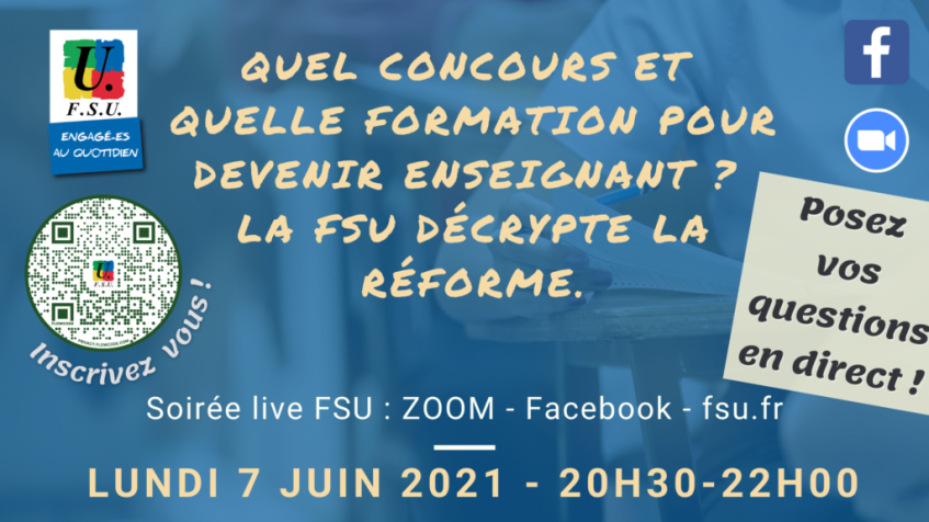 Webinaire FSU : Quel concours et quelle formation pour devenir enseignant-e (…)