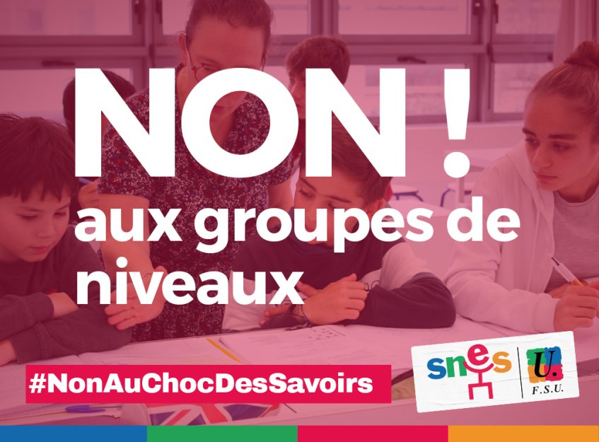 “Choc des savoirs”, rentrée 2025 : agissons ensemble contre les groupes de (…)