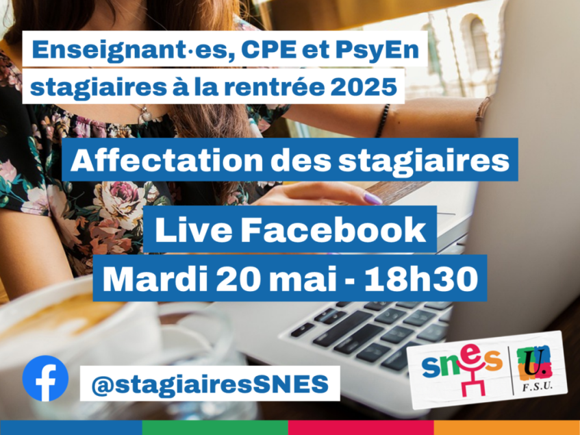 Webinaire “affectation des stagiaires 2025-2026” et réunions (…)
