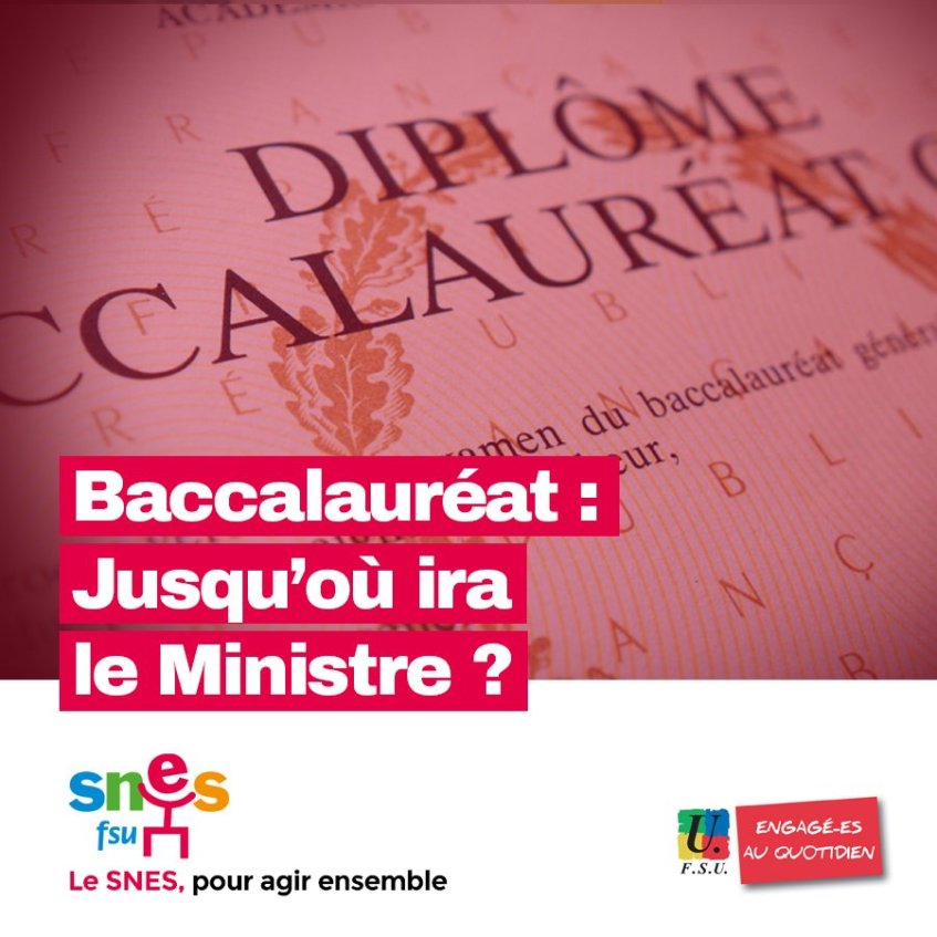 Communiqué du SNES-FSU national : Un ministre aux abois