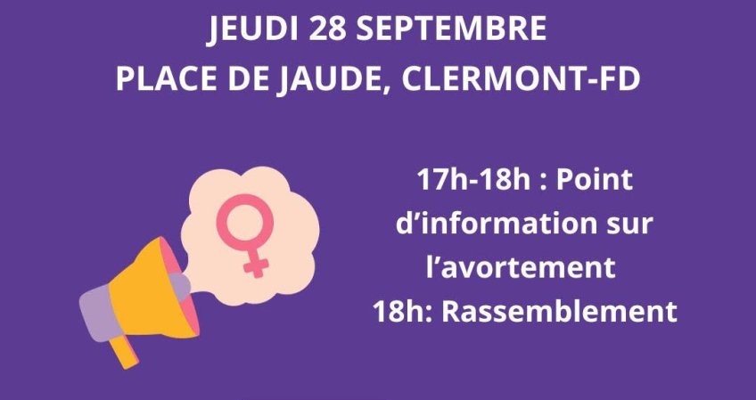 28 septembre : Journée internationale pour le droit à l'avortement